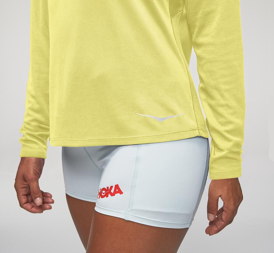 Tops Womens - Hoka One One Performance Long Sleeve - Yellow - LSZNYWI-58